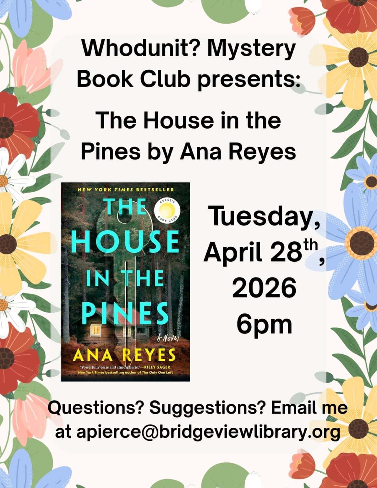 april book club flyer