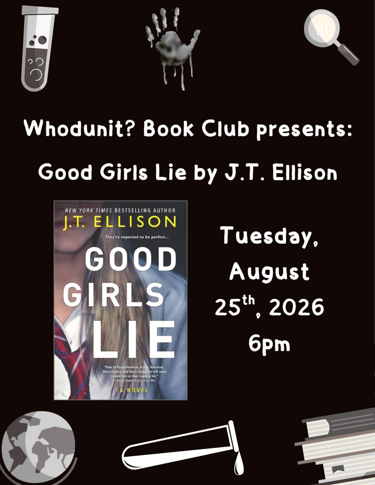 august book club flyer