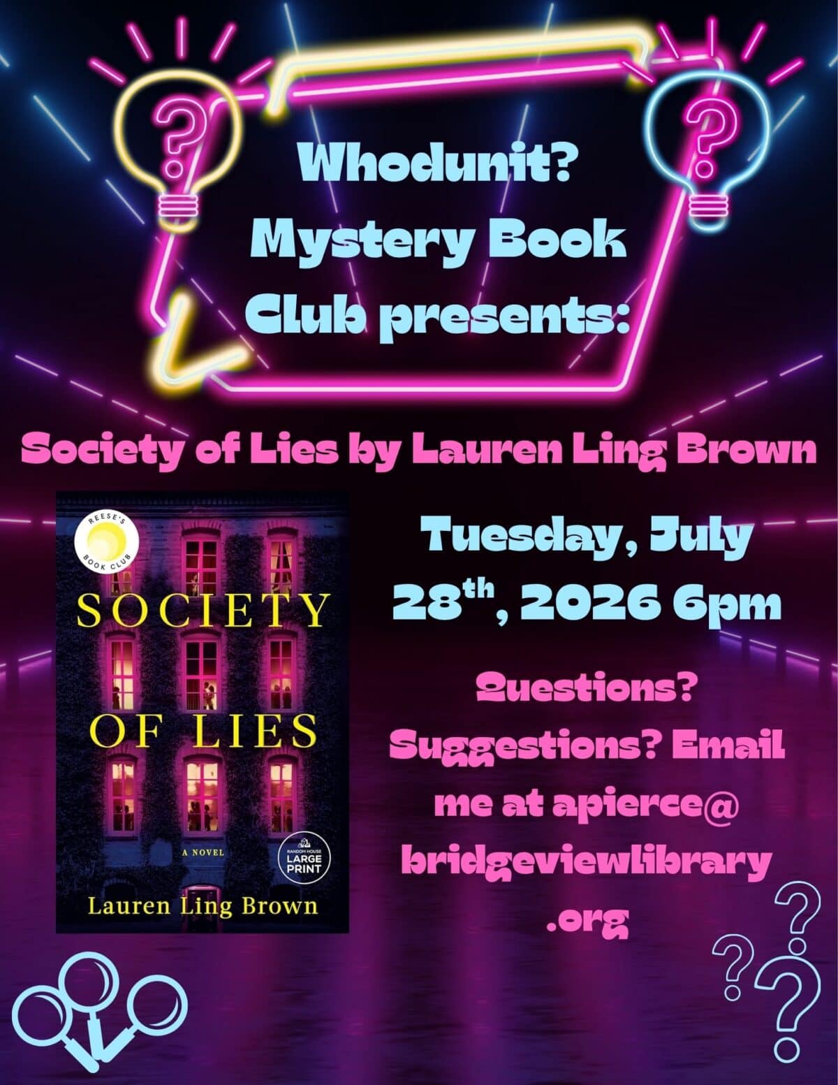 july book club flyer