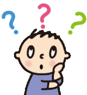 A cartoon child with a puzzled expression, one hand on their cheek, surrounded by three colorful question marks above their head.